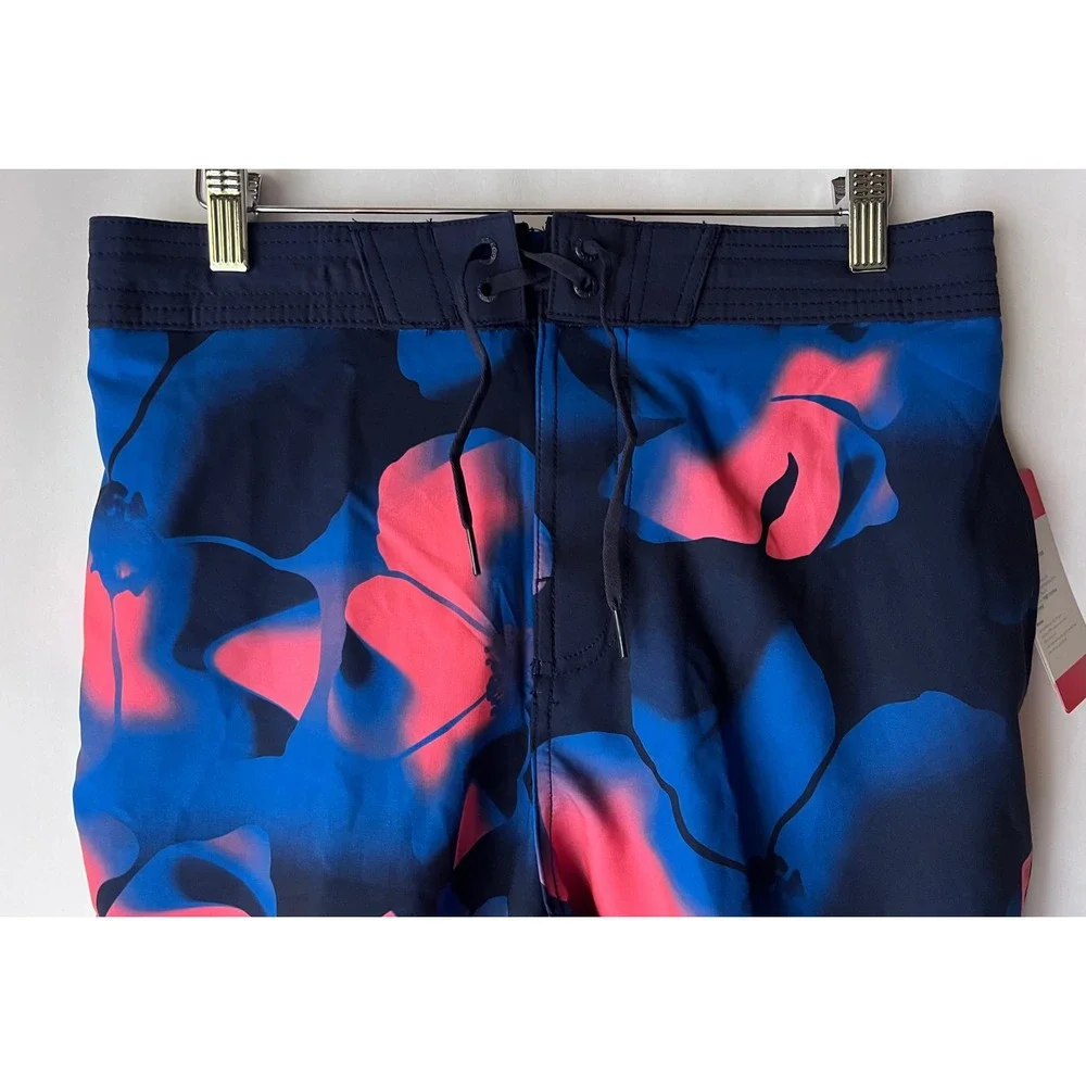 Speedo‎ Men's Blue Pink Swim Trunks Shorts Board Shorts Size Medium